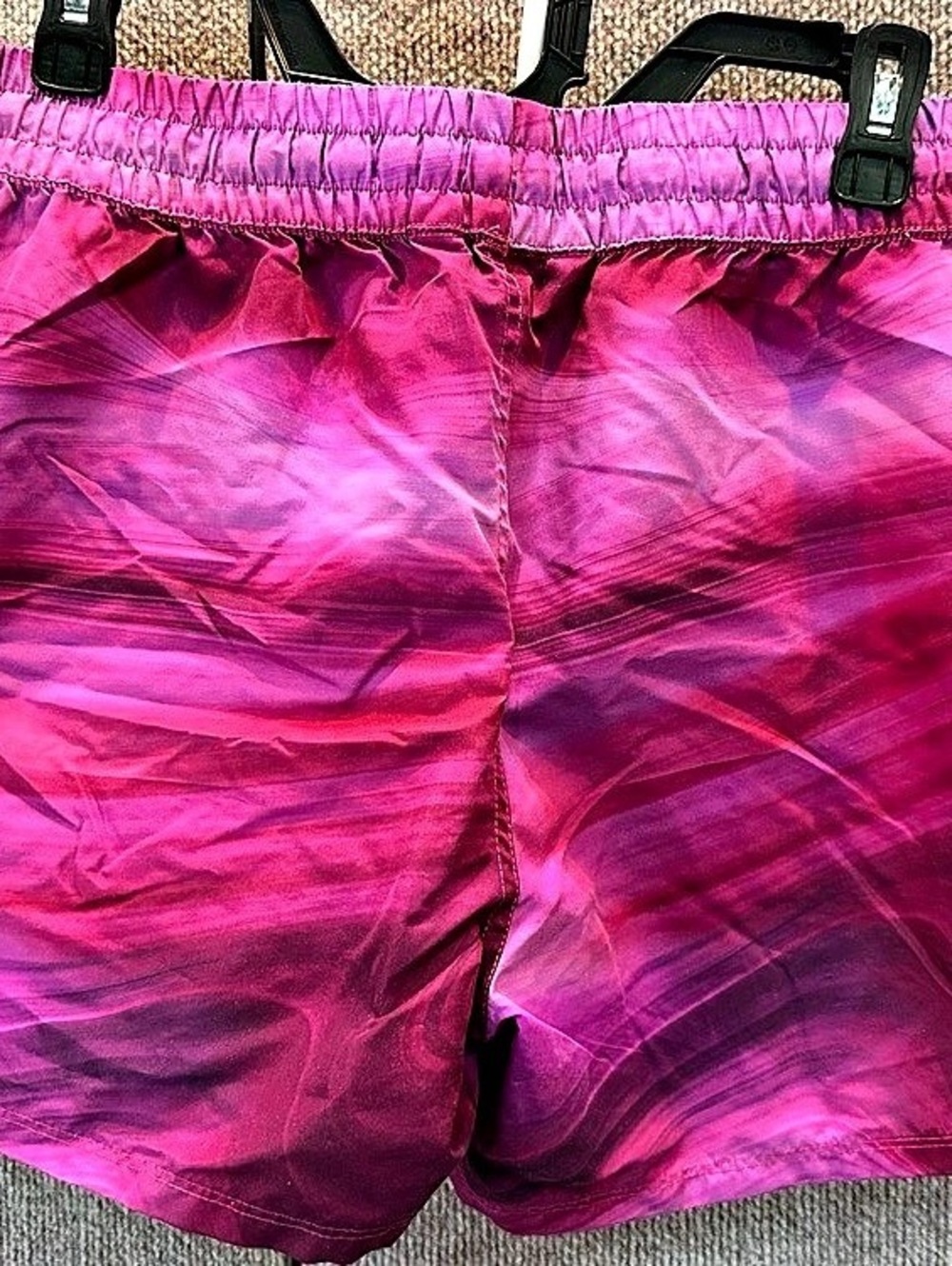 The North Face Women's Abstract Athletic Shorts in Pink & Purple Like New